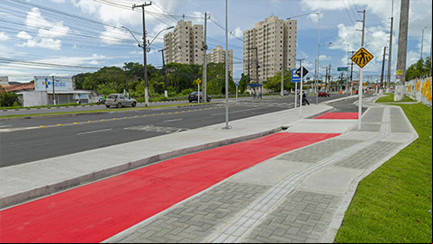 Menino Marcelo é ampliada com duas novas faixas paralelas, ciclovia e calçadas íveis 